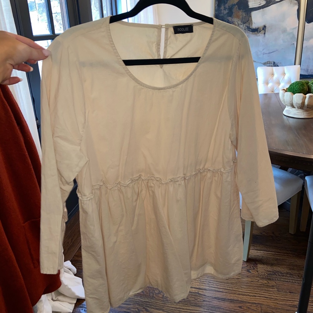 Roolee cream babydoll blouse